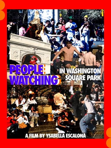 People Watching in Washington Square Park poster