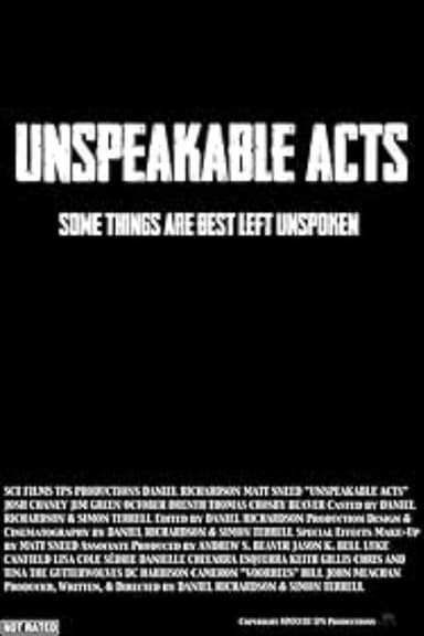 Unspeakable Acts poster