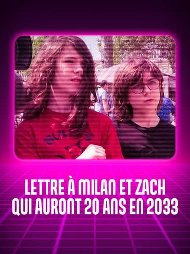Lettre à Milan et Zach poster
