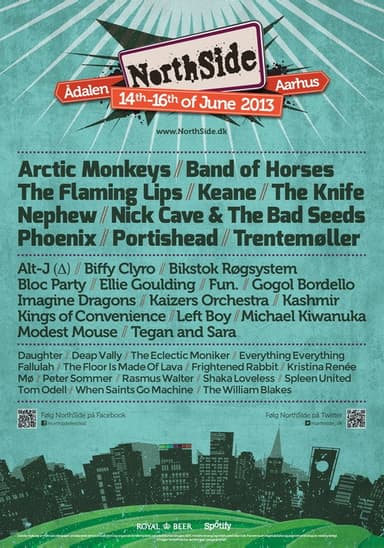 Arctic Monkeys - Northside 2013 poster
