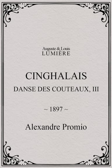 Cinghalais : danse des couteaux, III poster