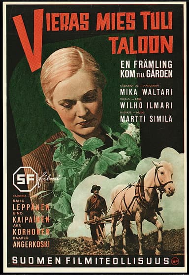 Vieras mies tuli taloon poster