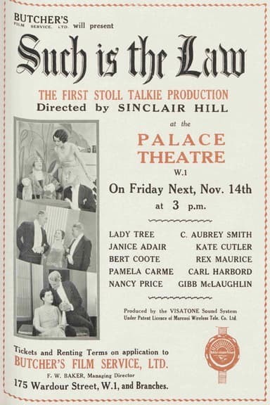 Such Is the Law poster