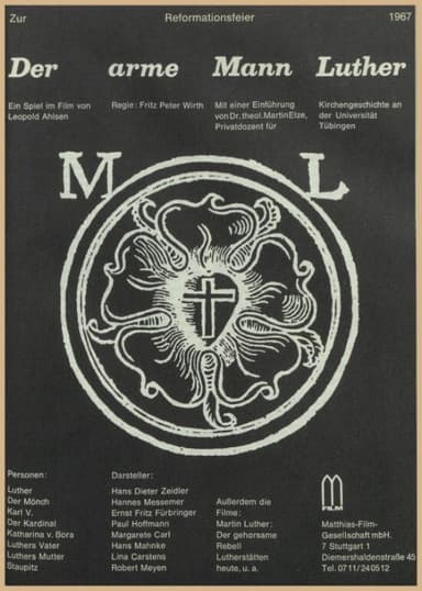 Der arme Mann Luther poster
