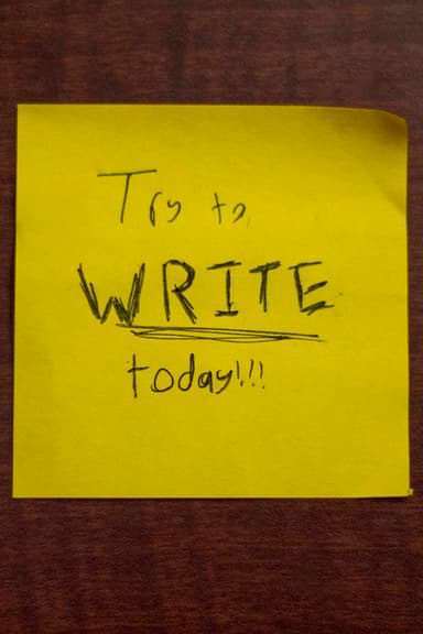 Try to WRITE today!!! poster
