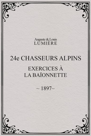 24ème chasseurs alpins : exercices à la baïonnette poster