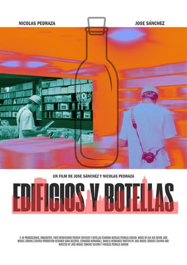 Edificios Y Botellas poster