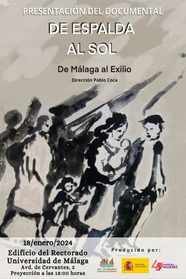 De espalda al sol poster