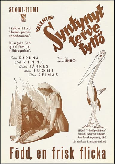 Syntynyt terve tyttö poster