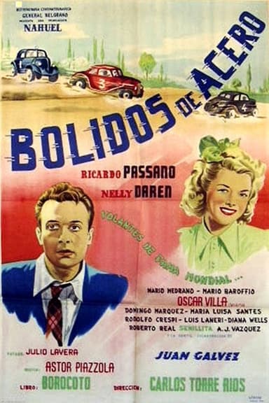 Steel racing cars poster