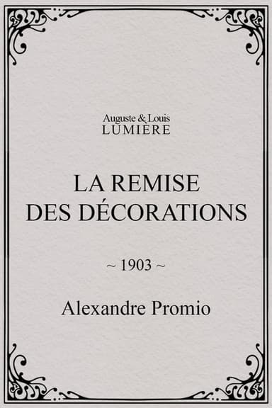 La remise des décorations poster