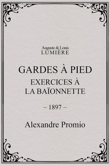 Gardes à pied : exercices à la baïonnette poster