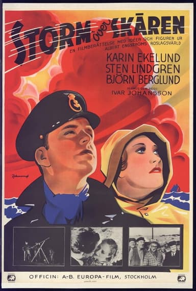 Storm över skären poster