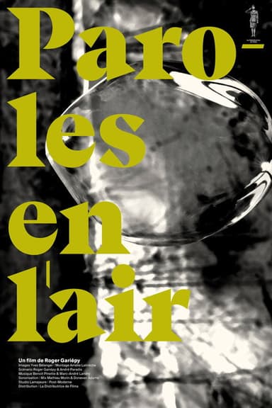 Paroles en l'air poster