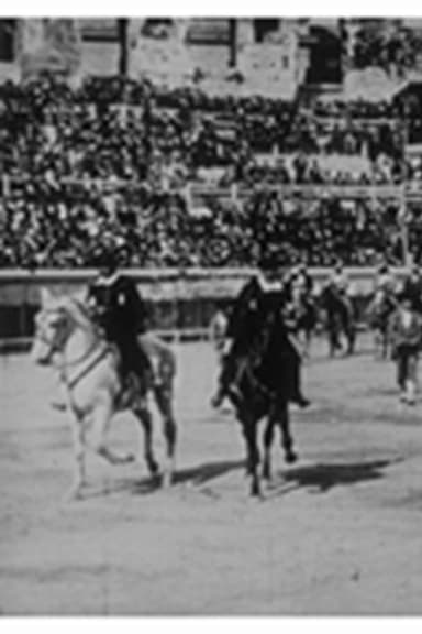 Course de taureaux, sortie de la quadrille poster