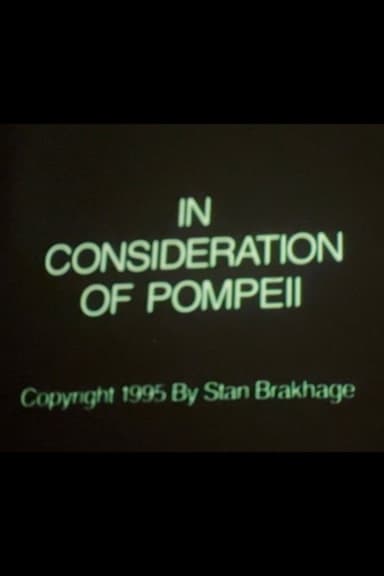 In Consideration of Pompeii poster