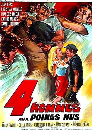 Quatre hommes aux poings nus poster