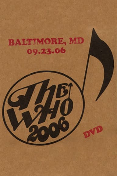 The Who: Baltimore 9/23/2006 poster