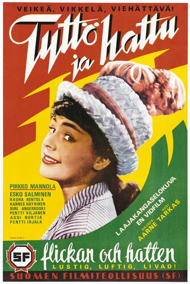 Tyttö ja hattu poster