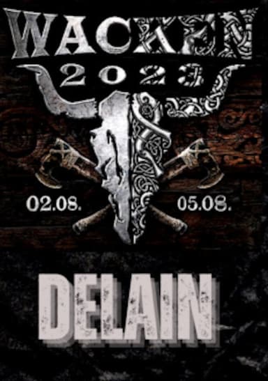 Delain Live At Wacken 2023 poster