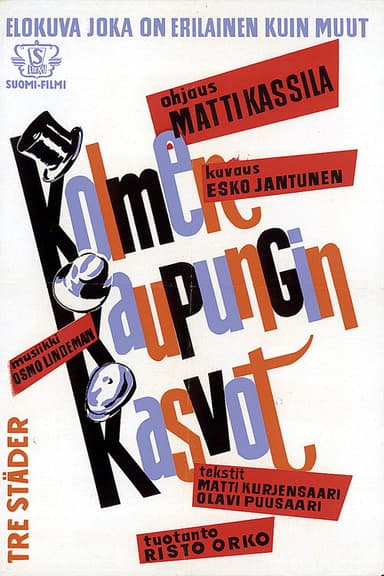Kolmen kaupungin kasvot poster