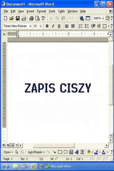Zapis Ciszy poster