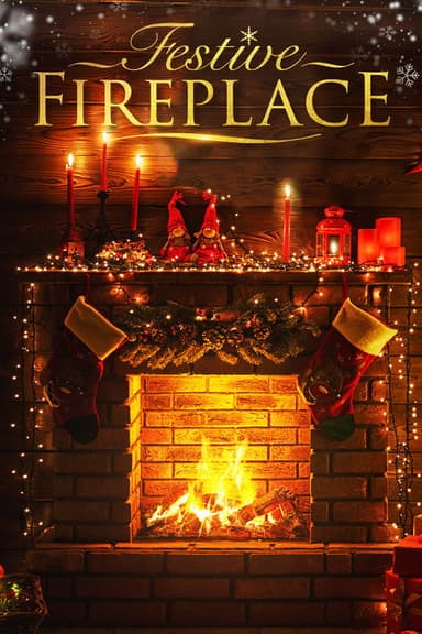 Festive Fireplace poster