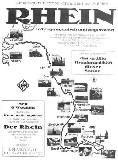 Der Rhein in Vergangenheit und Gegenwart poster