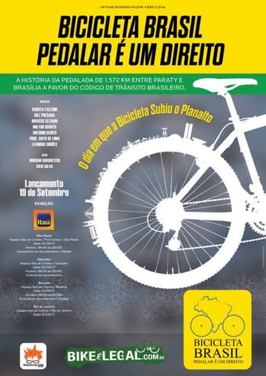 Bicicleta Brasil - Pedalar é um Direito poster
