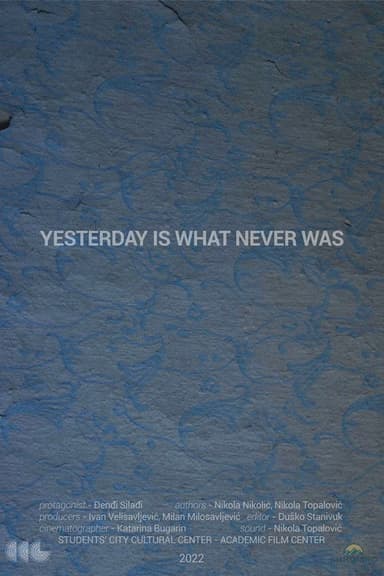 Yesterday Is What Never Was poster
