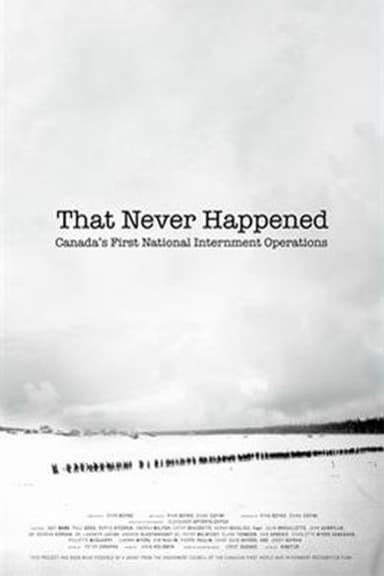 That Never Happened: Canada's First National Internment Operations poster