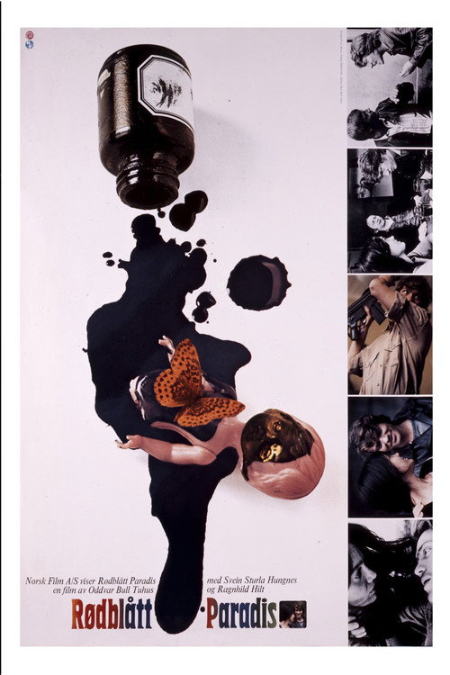 Rødblått paradis poster