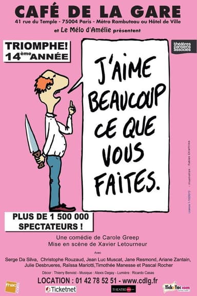 J'aime beaucoup ce que vous faites poster