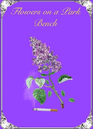 Flowers on a Park Bench poster
