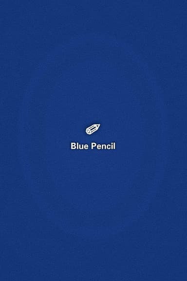 blue pencil poster