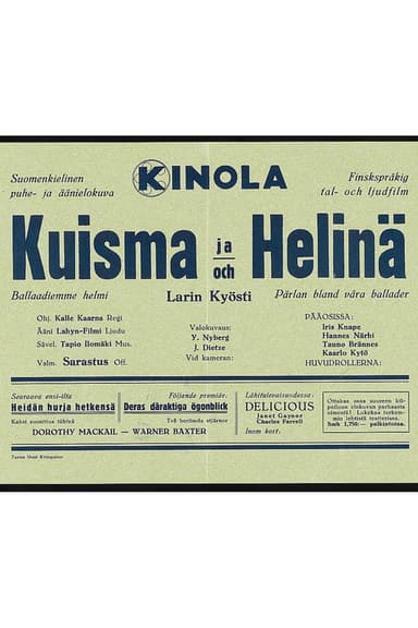 Kuisma ja Helinä poster