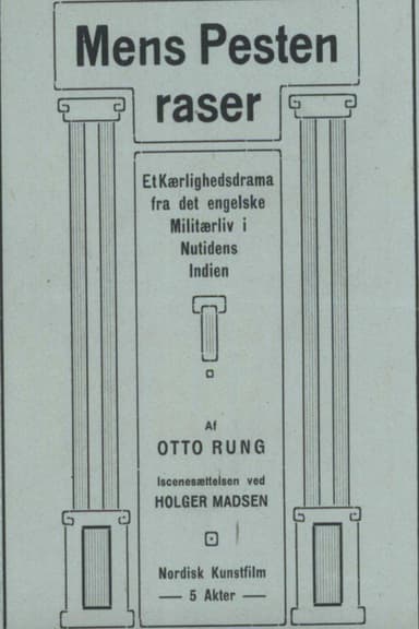 Mens Pesten raser poster