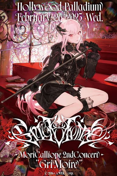 Mori Calliope 2nd Concert “GriMoire” poster