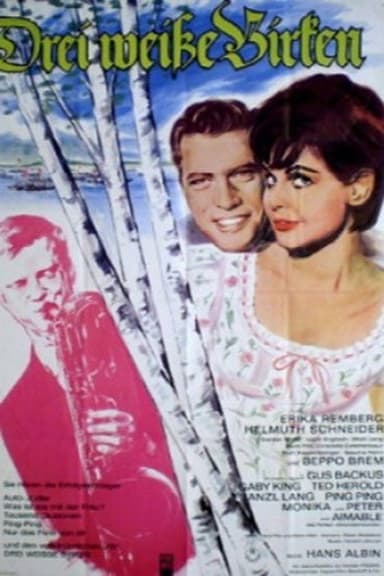 Drei weiße Birken poster