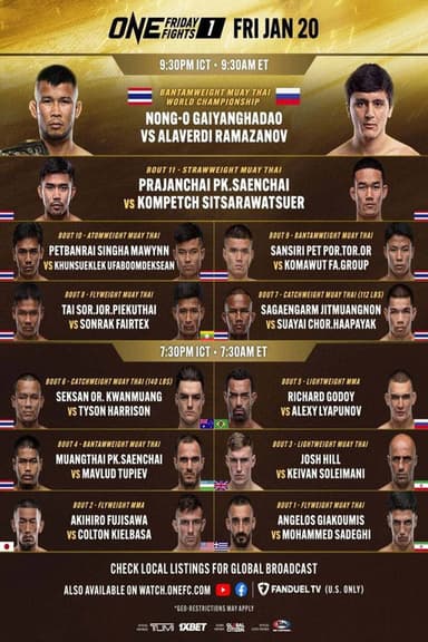 ONE Friday Fights 1: Nong-O vs. Ramazanov poster