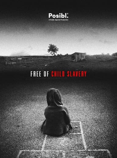 Free of child slavery poster