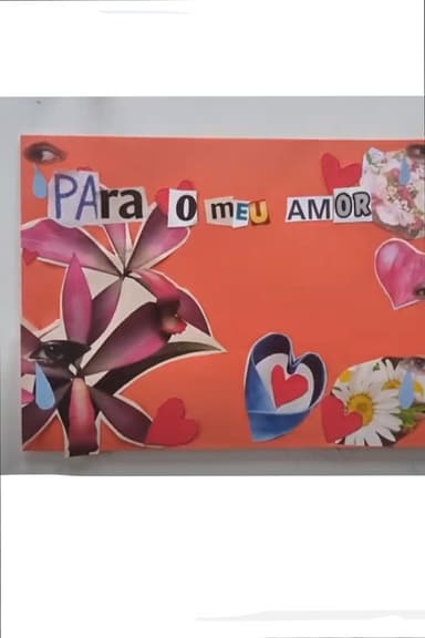 Sentada à Mesa, O Sentimento de Amor, em uma Colagem. poster