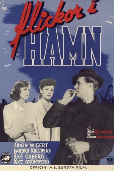 Flickor i hamn poster