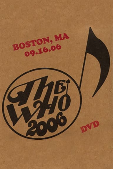 The Who: Boston 9/16/2006 poster
