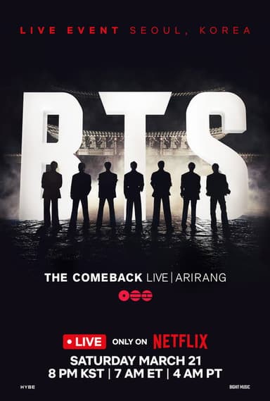 BTS THE COMEBACK LIVE | ARIRANG poster