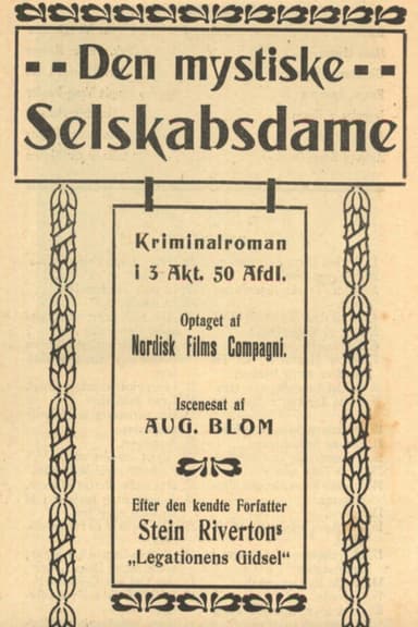 Den mystiske selskabsdame poster