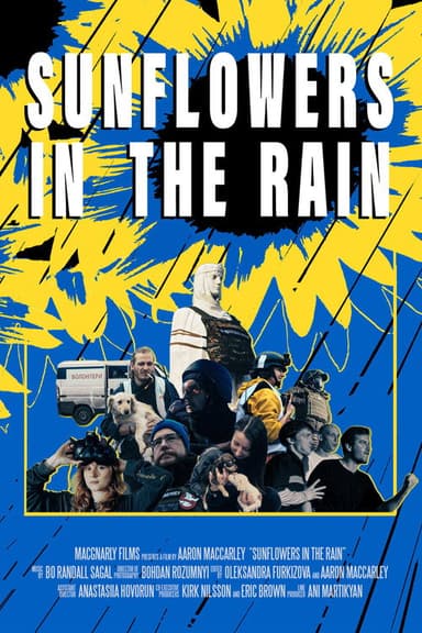 Sunflowers in the Rain poster