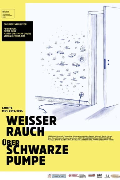 Weißer Rauch über Schwarze Pumpe poster