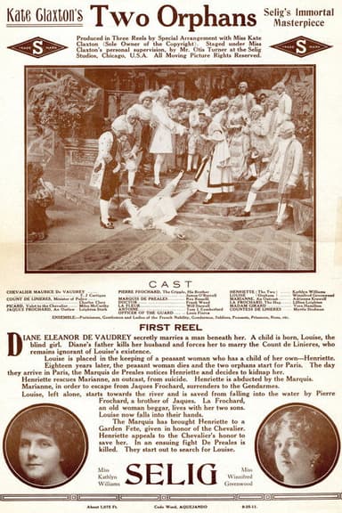 The Two Orphans poster