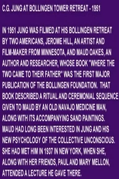 C. G. Jung at Bollingen Tower Retreat poster